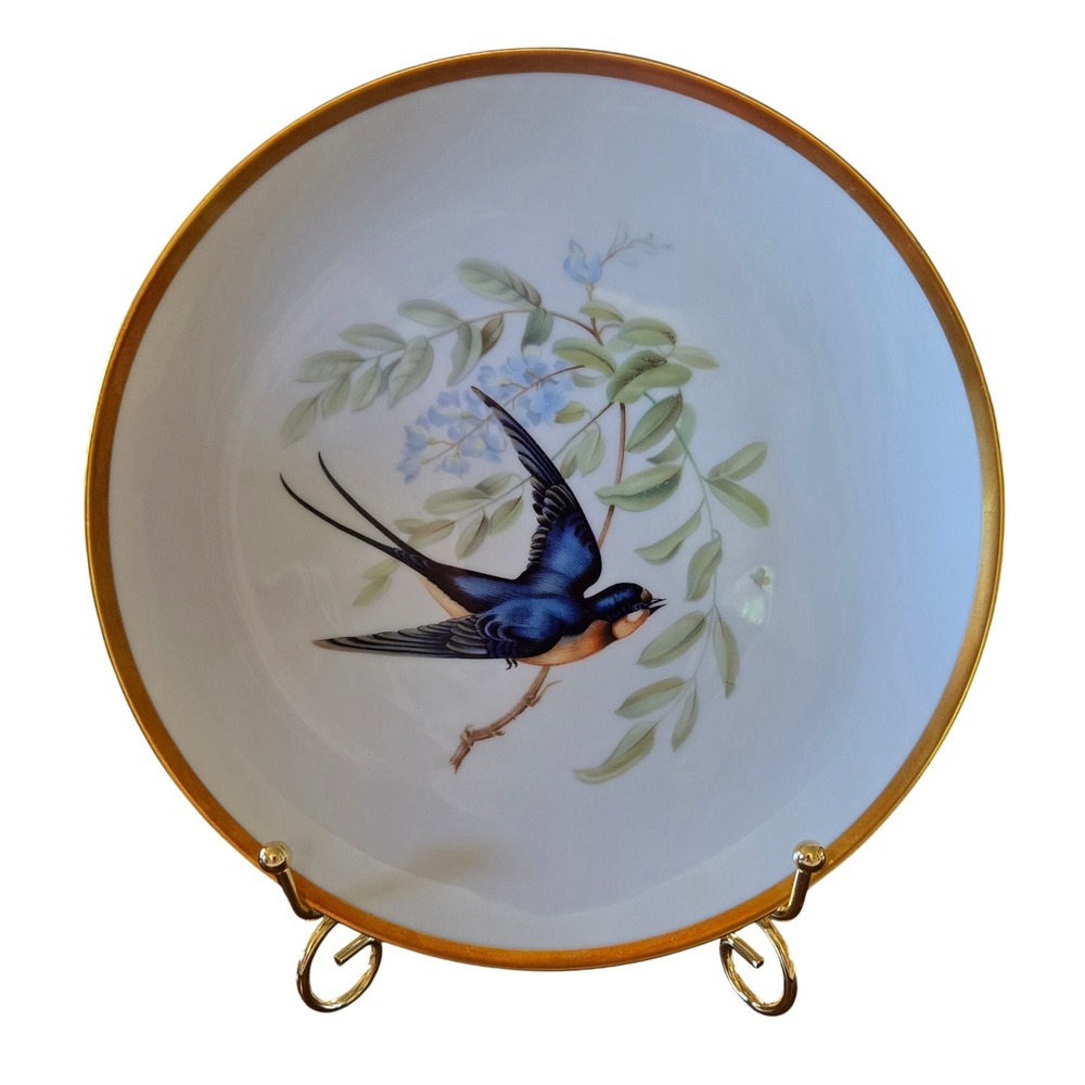 Hutschenreuther Selb Bavaria Audubon Barn Swallow Bird Porcelain Plate Germany